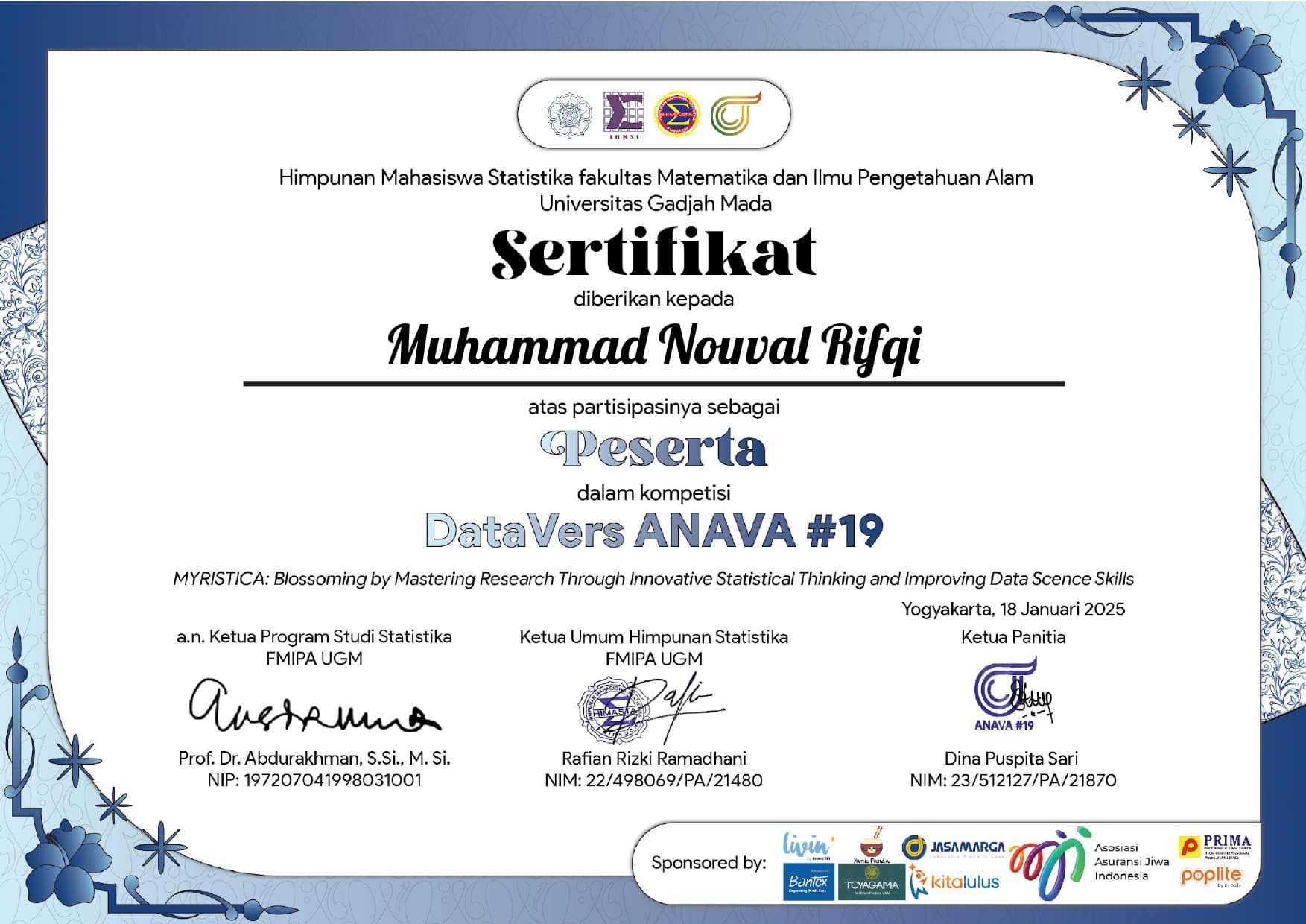 9th Place - DataVers ANAVA